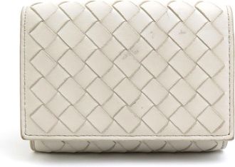 Bottega Veneta Intrecciato Off-White Intrecciato Wallet (Tri-Fold) (Pre-Owned)