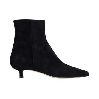 Aeyde Schoenen, Dames, Zwart, 40 EU, Leer, Sofie Suede Enkellaarsjes