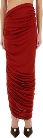 Magda Butrym Asymmetrical Draped Midi Skirt-Donna