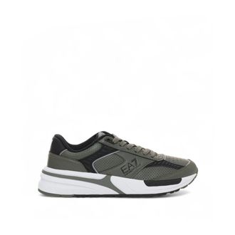 Emporio Armani Sneaker - Heren - Sneakers - Groen - 40 1/2 EU - Polyester - Schoenen