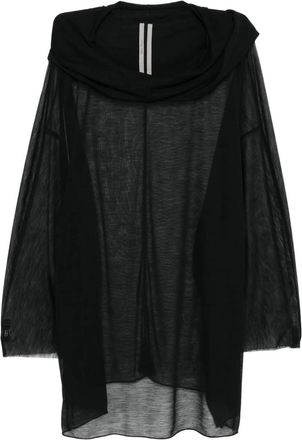 Rick Owens Concordians hooded top - women - Polyester/Wool - OS - Black