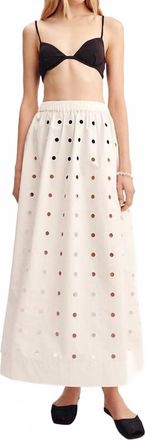 Poss&eacute; Peggy Midi Skirt In Vintage White