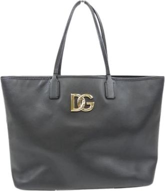 Dolce & Gabbana Pre-owned Tote Bag - Heren - Vintage Shopper - Zwart - ONE Size - Leer - Vintage