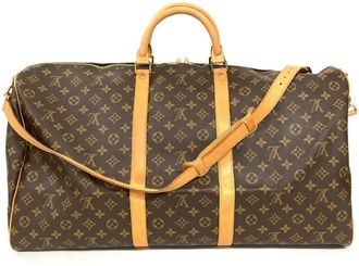 Louis Vuitton Monogram Brown Monogram Leather Boston Bag (Pre-Owned)