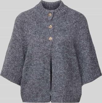 Neo Noir Neo Noir Strickjacke mit Knopfleiste Modell Benutta in Anthrazit Melange, Größe 34