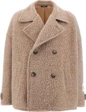 Dolce & Gabbana Vintage Effect Jas van Wolmix - Heren - Mantel - Roze - XL - Wol - Jassen