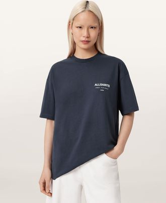 AllSaints Cotton Underground Etta Oversized T-Shirt, Size: XS