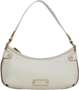 Ferragamo Pre-owned Shoulder Bags, female, White, Size: ONE SIZE Pre-owned Leather Shoulder Bag