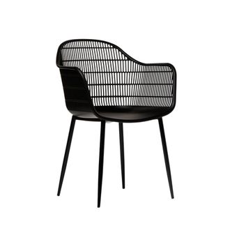 Klast Silla de exterior de polipropileno negro 62x86 cm