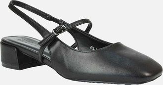 XY London Womens XY London Womens/Ladies Marie Sling Back Court Pumps - Black - Size: 3