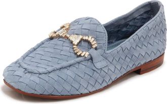 Emanuelle Vee Carol Suede Loafer - Dames - Loafers - Blauw - 40 EU - Su&egrave;de - Schoenen