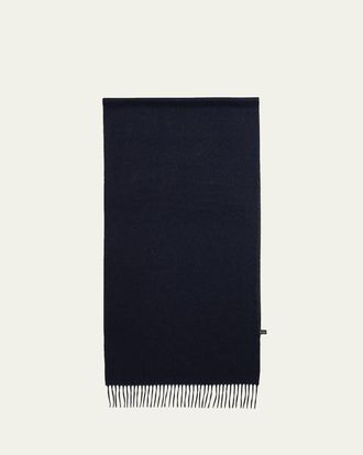 Loro Piana Mens Baby Cashmere Fringe Scarf