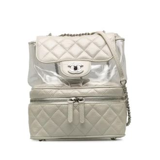 Chanel Pre-owned Backpacks, female, White, Size: ONE SIZE Pre-owned Leather Backpack