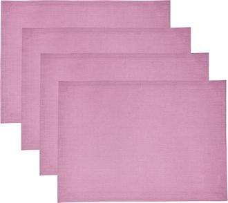 Solino Home Linen Placemats Set of 4, 14 x 19 Inch for Dining Table, Holiday and Everyday Table Decor - Fete in Violet at Nordstrom, Size Medium