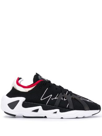 Yohji Yamamoto Sneakers alte con motivo firma - Nero