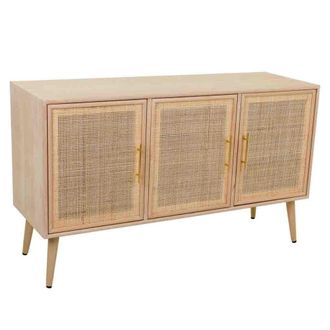 Wanderlust Deco Aparador De Mdf Y Rejilla Marr&oacute;n 120x41.5x71