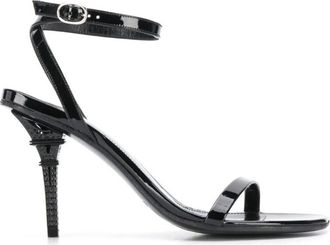VETEMENTS Zwarte lakleren Eiffeltoren sandalen - Dames - Sandalen met hakken - Zwart - 36 EU - Schoenen