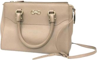 Ferragamo Pre-owned Handbags, female, Beige, Size: ONE SIZE Pre-owned Shoulder Bag