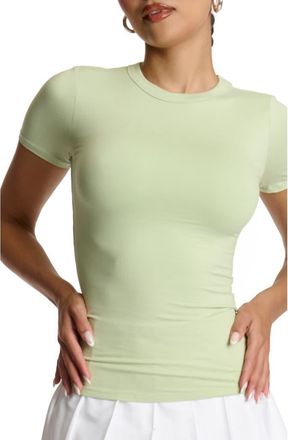 Naked Wardrobe Bare Short Sleeve Crew Top in Pastel Green at Nordstrom Rack, Size X-Small