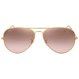 Ray-Ban Ray Ban Aviator Gradient Silver/Pink Mirror Pilot Unisex Sunglasses RB3025 001/3E 62