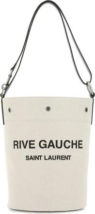 Saint Laurent Tassen, Dames, Wit, ONE Size, Leer, Rive Gauche Emmer Tas
