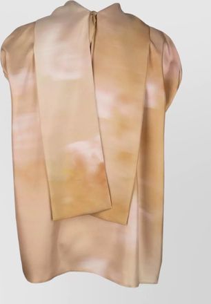 Fabiana Filippi sleeveless top abstract pattern draped detail