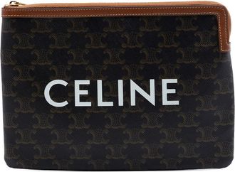 Celine Pre-owned Celine Small Triomphe Coated Canvas Clutch Unisex 0UVD8NJWKRR8FKVI