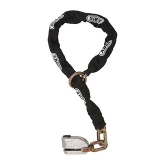 ABUS Candado De Cadena - Abus - 8008/12ks120 Black Loop - Cadena De 12 Mm - Cerrojo De 16 Mm - Alarma De 100 Db - Cilindro Xplus - 2 Llaves