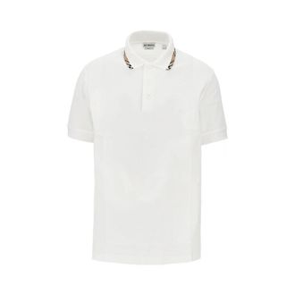 Burberry Piquet polo shirt with Check trimmings Man XXL