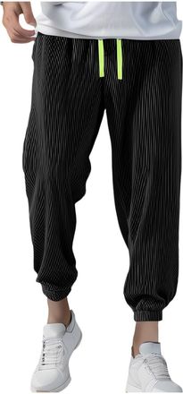 Generic Clearance Mens Tracksuit Pant UK, Man Gym Joggers Sweatpants Causal Pants Loose-Fit Running Trousers Solid Color Stripe Lightweight Sports Trouser Tra