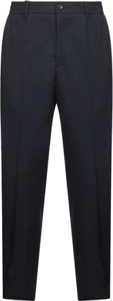 Tagliatore Pantaloni con vita elasticizzata e pieghe - Blu