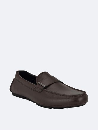 Calvin Klein Mens Mens Slip-On Loafers - Brown - 10H