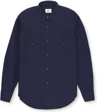 Fortela Kayace Texan Cotton Shirt in Blue at Nordstrom, Size Xx-Large Eu