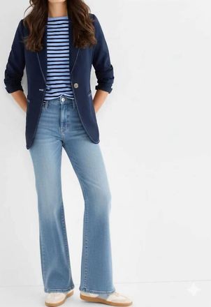 Nic+Zoe Vantage Wide Leg High Rise Jeans In Coastline