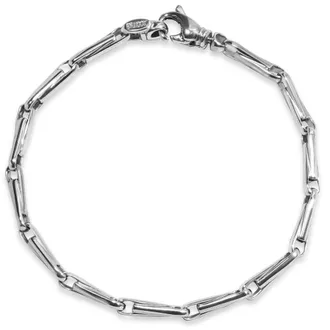 Pompeii3 Mens 14k Gold (16gram) or Platinum (25gram) 4.5mm Link Bracelet 8.5