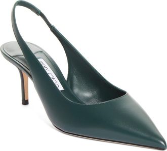 Jimmy Choo London Love Pointed Toe Slingback Pump in Dark Green at Nordstrom, Size 37.5