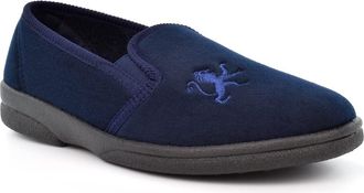 Generic Mens Slippers Outdoor Slippers Carpet Slippers Memory Foam Slippers Slip On Slippers Size 6 Slippers Size 13 Slippers Size 14 Slippers Lion Motif Navy