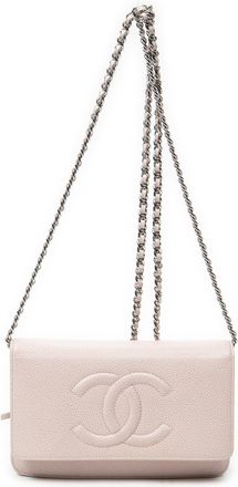 Chanel Pre-owned Womens Timeless Wallet on Chain Shoulder Bag - Pink - One Size