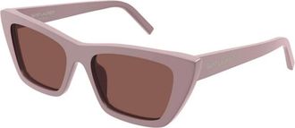 Saint Laurent Authentieke Mica 058 Bril Premium Kwaliteit - Dames - Zonnebrillen - Roze - 55 MM - Accessoires