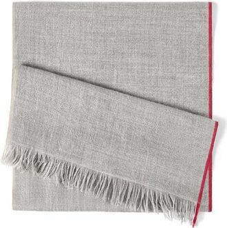 Brunello Cucinelli Scarf with selvedge in Grey at Nordstrom