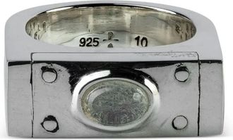 Parts Of Four Anello Plate con pietra di luna - Argento