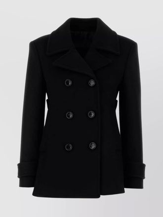 Valentino Garavani wool coat with belted waist and double-breasted design
