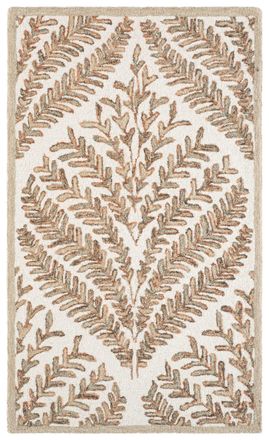 Safavieh Alfombra lana marfil/marr&oacute;n 91 x 152 cm