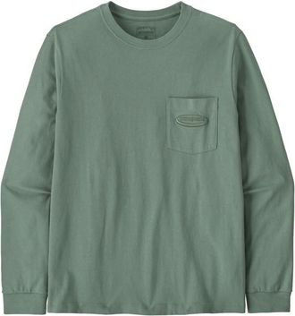 Patagonia L/S MW 95 Oval Logo Pocket Tee Longsleeve f&uuml;r Herren | gr&uuml;n