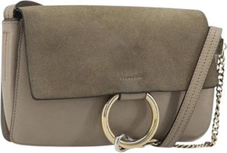 Chlo&eacute; Pre-owned Schoudertas - Dames - Vintage Schoudertas - Grijs - ONE Size - Leer - Vintage