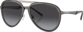Emporio Armani Zonnebril - Heren - Zonnebrillen - Grijs - 59 MM - Accessoires