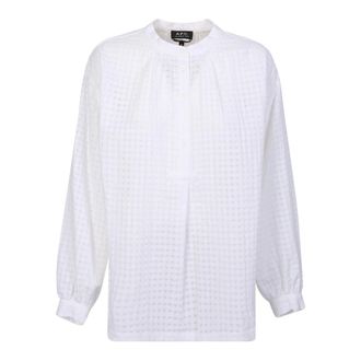 A.P.C. A.p.c., Dames, Blouses & Shirts, Wit, Maat: XS Katoen