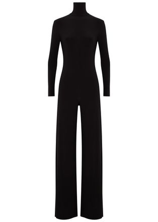 Norma Kamali Roll-neck Stretch-jersey Jumpsuit - Black - M (UK12 / M)