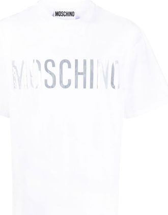 Moschino cotton logo-print t-shirt - men - Organic Cotton - 46 - White