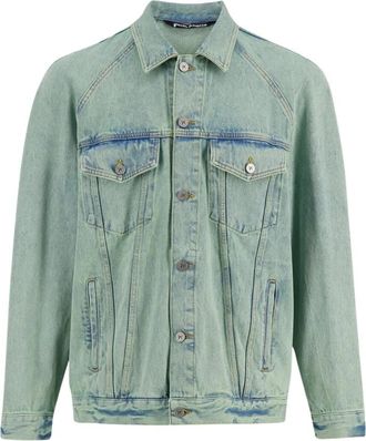 Palm Angels Heren, Jassen, Blauw, Maat: S Denim